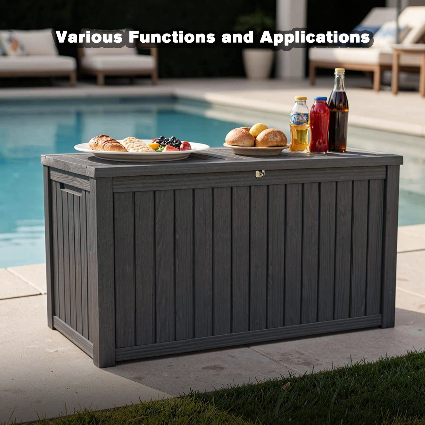 180 Gallon Outdoor Storage Deck Box for a Patio