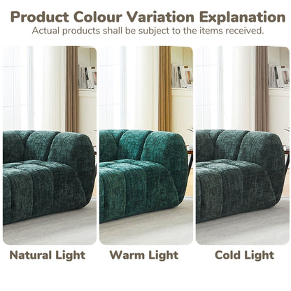 Rounded Cloud Sofa and Piano Key Backrest Design