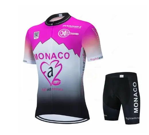 Purple Men Short Sleeve Suspender Cycling Suit