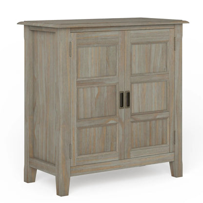 Burlington Handcrafted Low Storage Cabinet, weathered gray wood, Unique Piece Furniture on Tampa Home & Garden Store