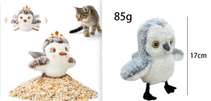 Interactive cat plush toy: automatic flapping bird and owl; USB rechargeable for indoor cats on Tampa Home & Garden Store
