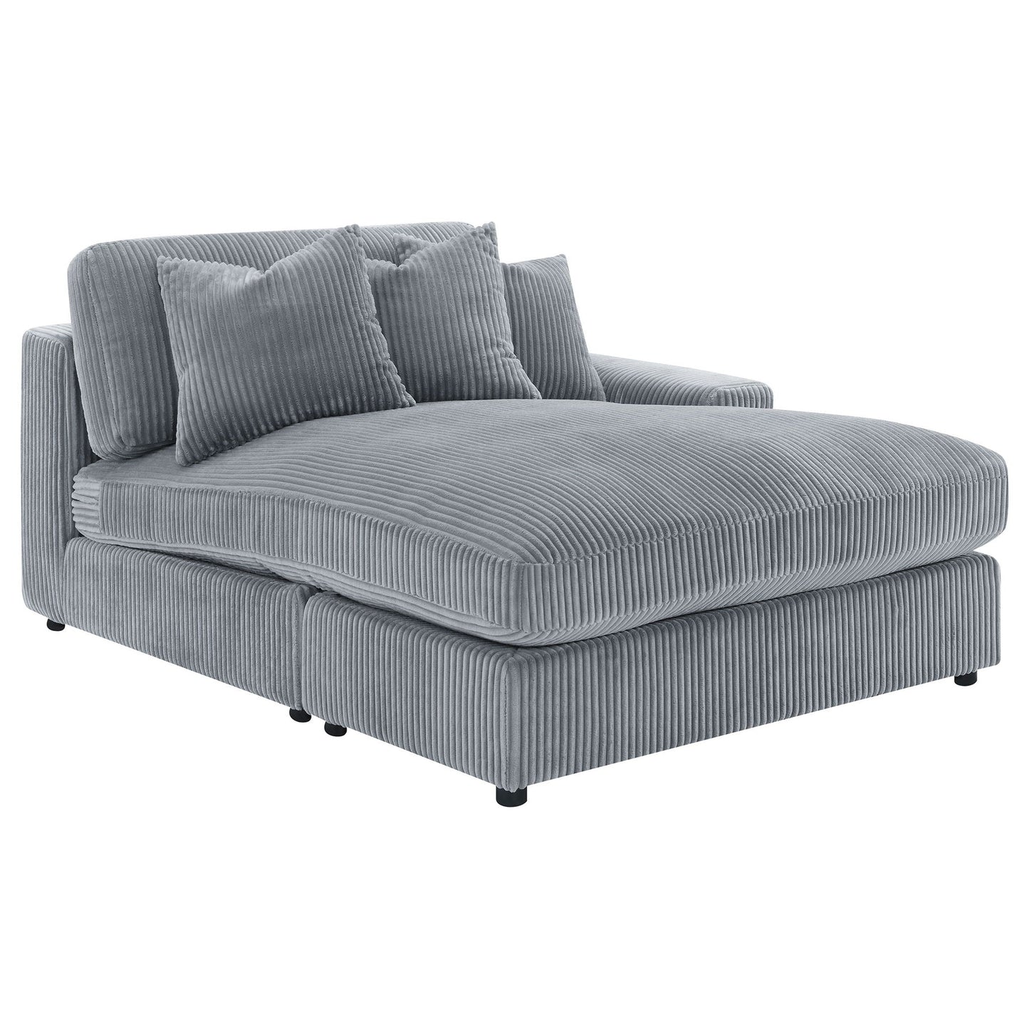 Cassidy upholstered sectional sofa with reversible cushions, gray corduroy, chaise-style left on Tampa Home & Garden Store