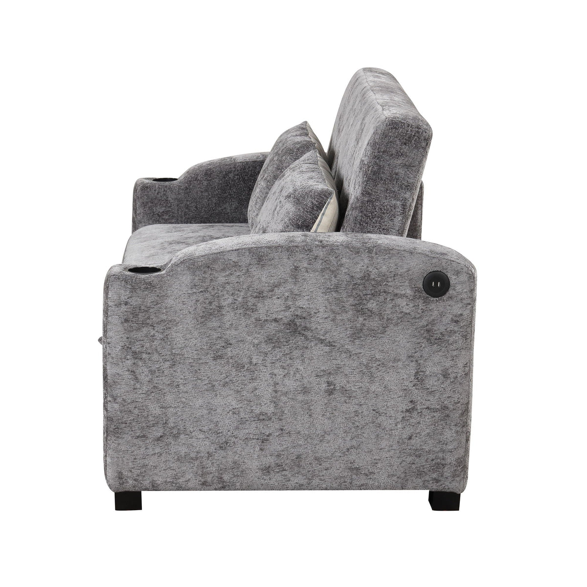 Convertible Sofa With Usb And Adjustable Backrest