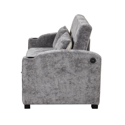 Convertible Sofa With Usb And Adjustable Backrest