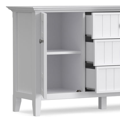 White sideboard buffet with adjustable storage, 54 in wide, beadboard doors on Tampa Home & Garden Store