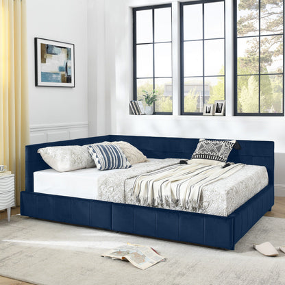Elegant Upholstered Bed Frame And Armrests