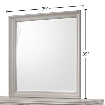 Square Mirror 39x39 in with silver frame by Unique Piece Furniture on Tampa Home & Garden Store