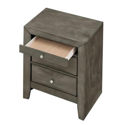 Modern Design Nightstand with Durable Wood Veneer