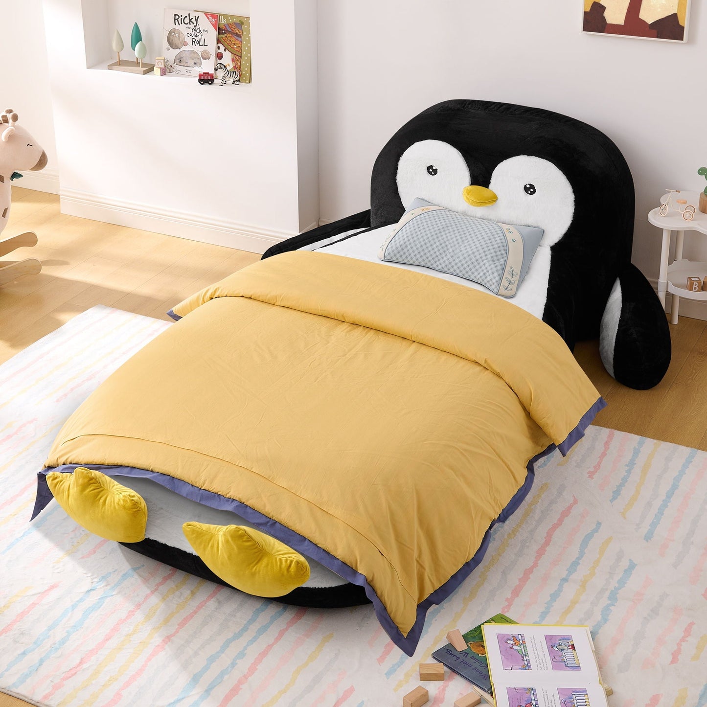 Large Plush Penguin Bed and a Lounger For Kids