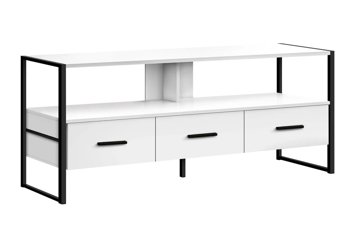Tv Stand Console With Center Storage Drawers