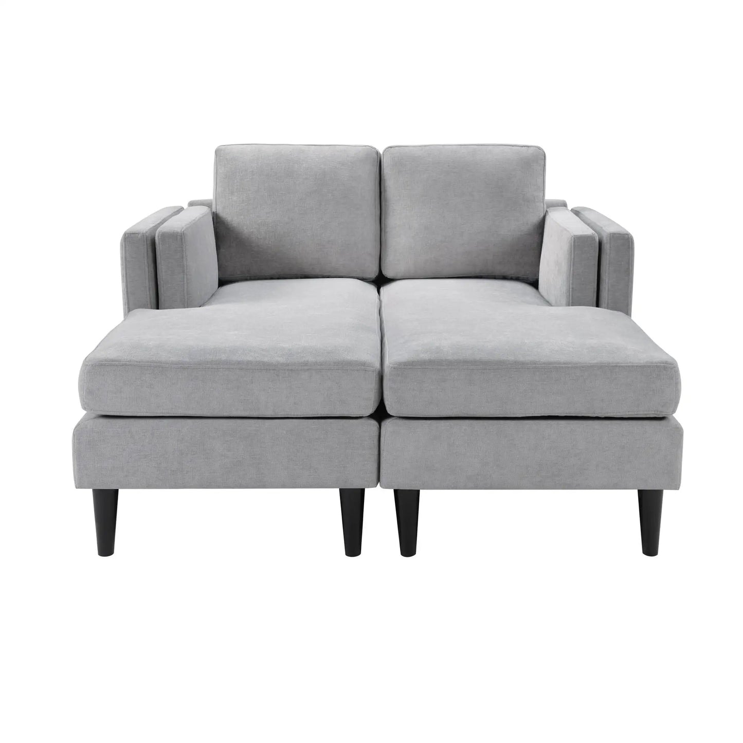 Chaise Lounge Sofa Bed With Dual Layer Armrests