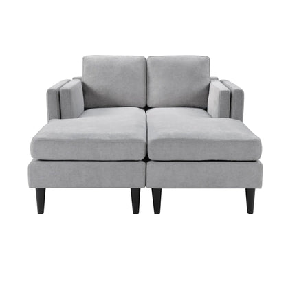 Chaise Lounge Sofa Bed With Dual Layer Armrests