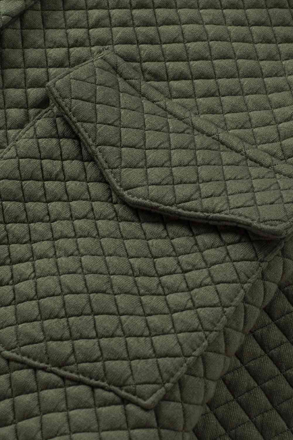 Stevvex quilted olive green collared jacket with pocket flap Coats & Jackets on Tampa Home & Garden Store