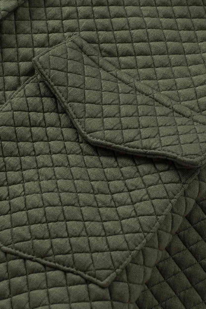 Stevvex quilted olive green collared jacket with pocket flap Coats & Jackets on Tampa Home & Garden Store