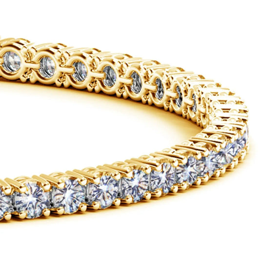 Lab Grown Diamond Tennis Bracelet in 14k Gold with round-cut stones on Tampa Home & Garden Store