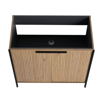Contemporary Vanity with Adjustable Shelves