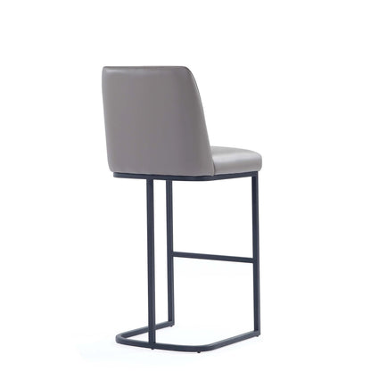 Serena Barstool gray upholstery bar-height stool HouseOfZazla metal frame curved footrest on Tampa Home & Garden Store