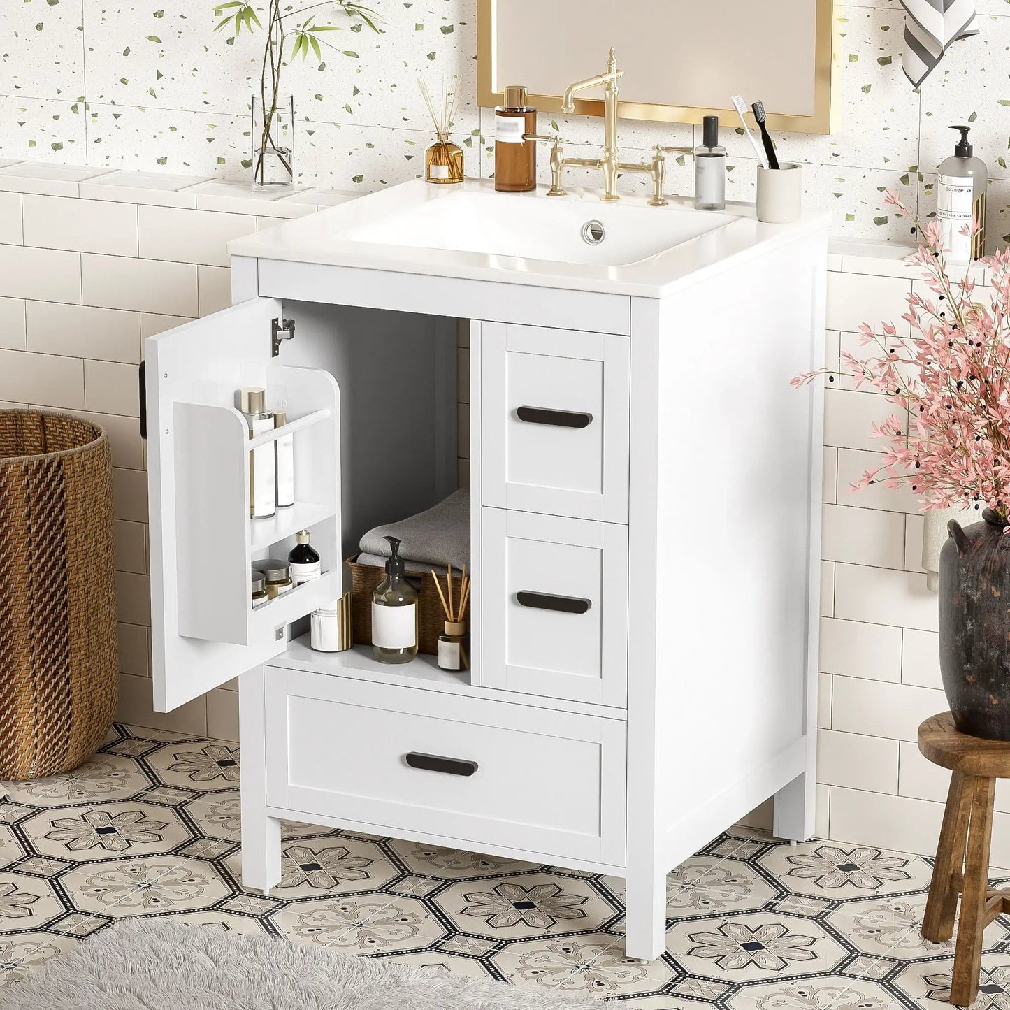 Bathroom Vanity With Sink and Soft-Close Drawers