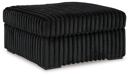 Midnight-Madness 4-piece ottoman in black plush fabric by Unique Piece Furniture on Tampa Home & Garden Store