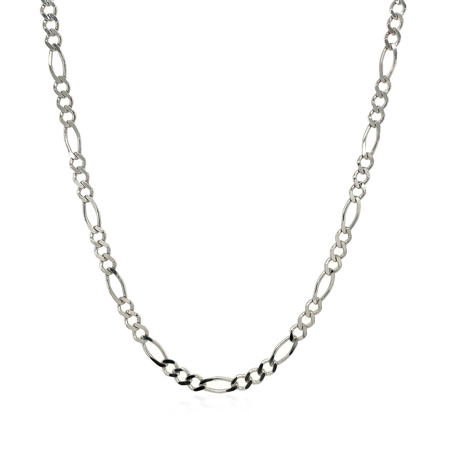 2.6mm 14k white gold solid Figaro chain necklace Bids.com on Tampa Home & Garden Store