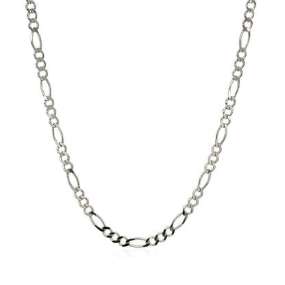 2.6mm 14k white gold solid Figaro chain necklace Bids.com on Tampa Home & Garden Store