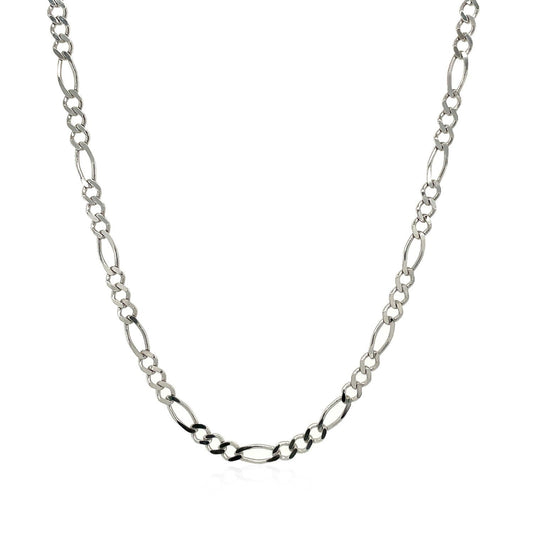 2.6mm 14k white gold solid Figaro chain necklace Bids.com on Tampa Home & Garden Store