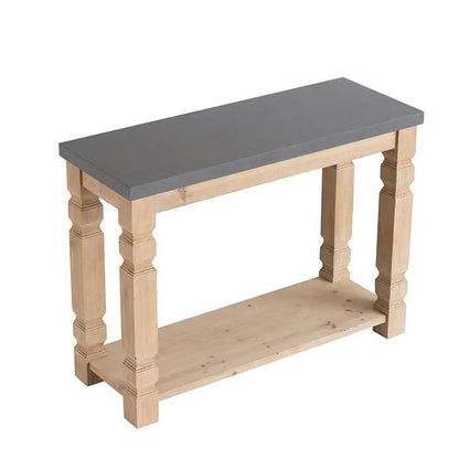 Rustic Modern Console Table With Concrete Top