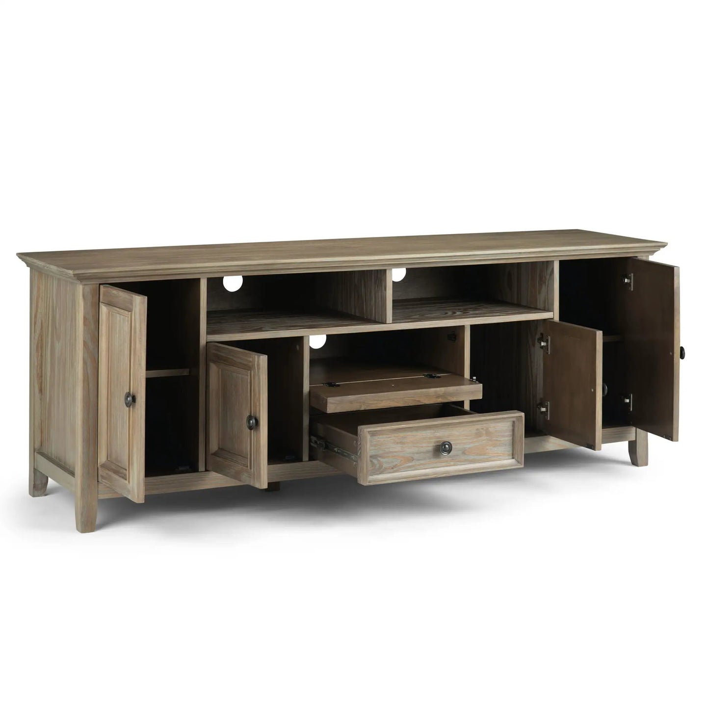 Amherst Wide TV Media Stand with Solid Wood