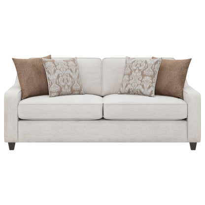 Mahaffey Upholstered Sofa and Beige Chenille