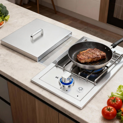 Single Grilling Side Burner and 17000BTU Propane