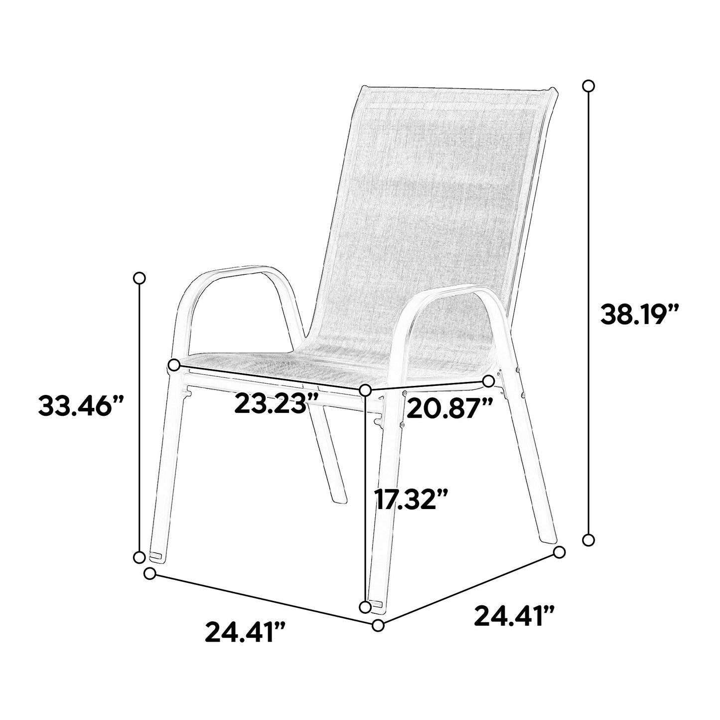 Breathable Patio Chairs and a Sturdy Steel Frame