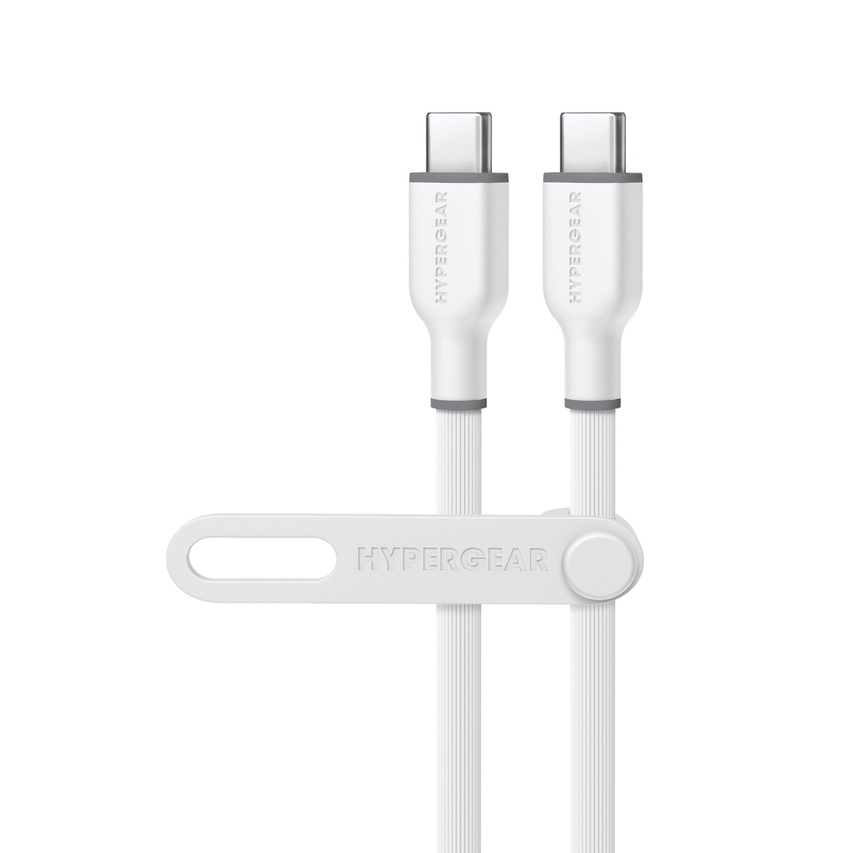 Flexi PRO USB-C to USB-C cable, white, dual connectors, HyperGear branding, 10ft on Tampa Home & Garden Store