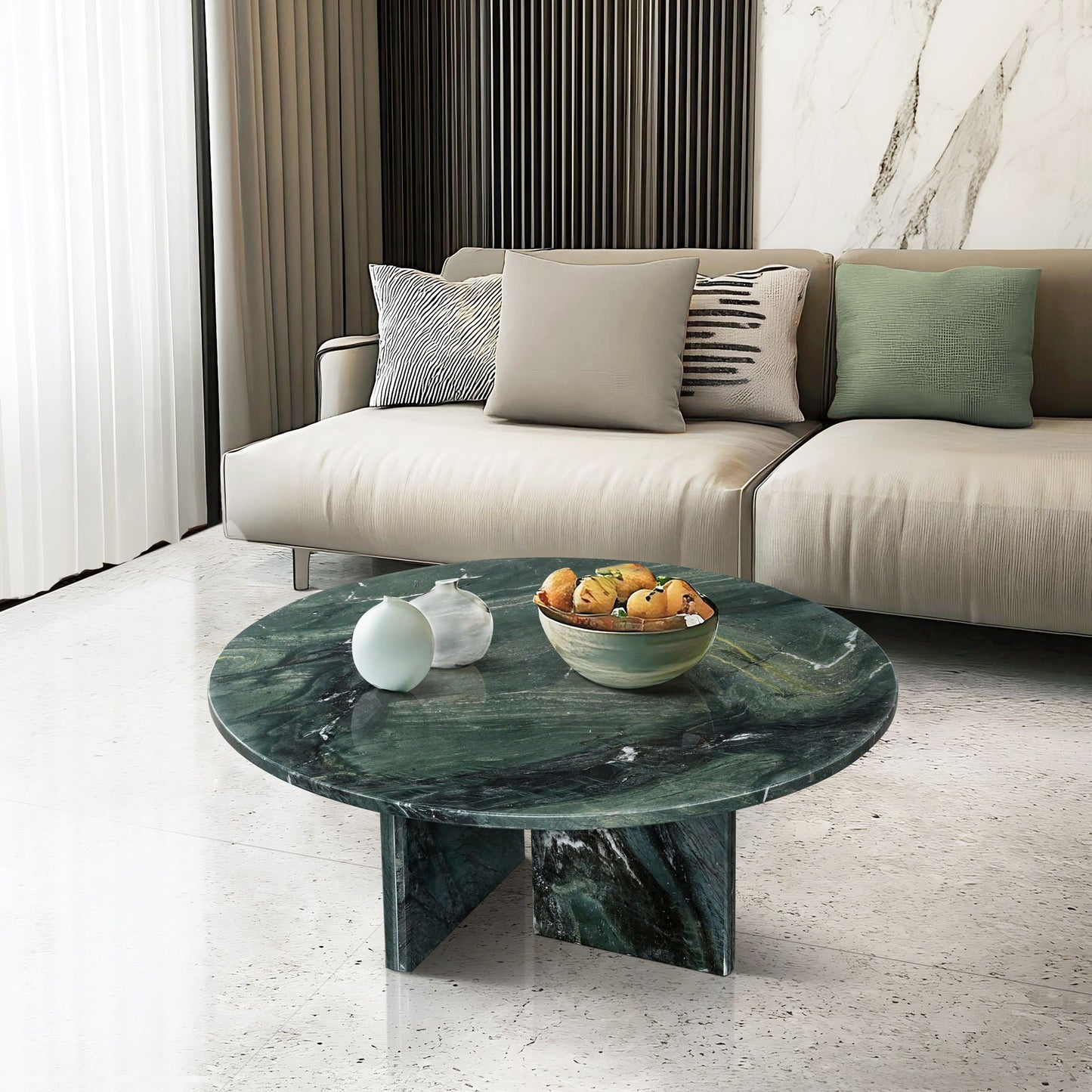 Luxury Marble Coffee Table With Unique Veining