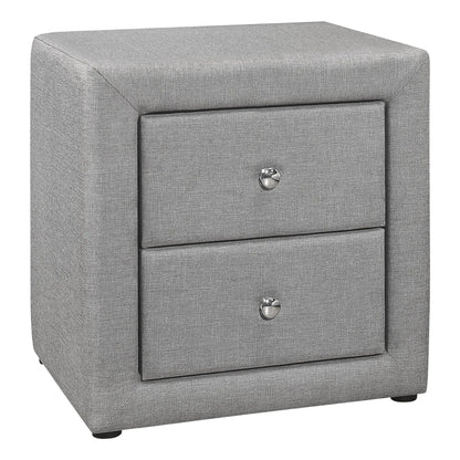 Nightstand With Upholstered Drawer For Bedroom
