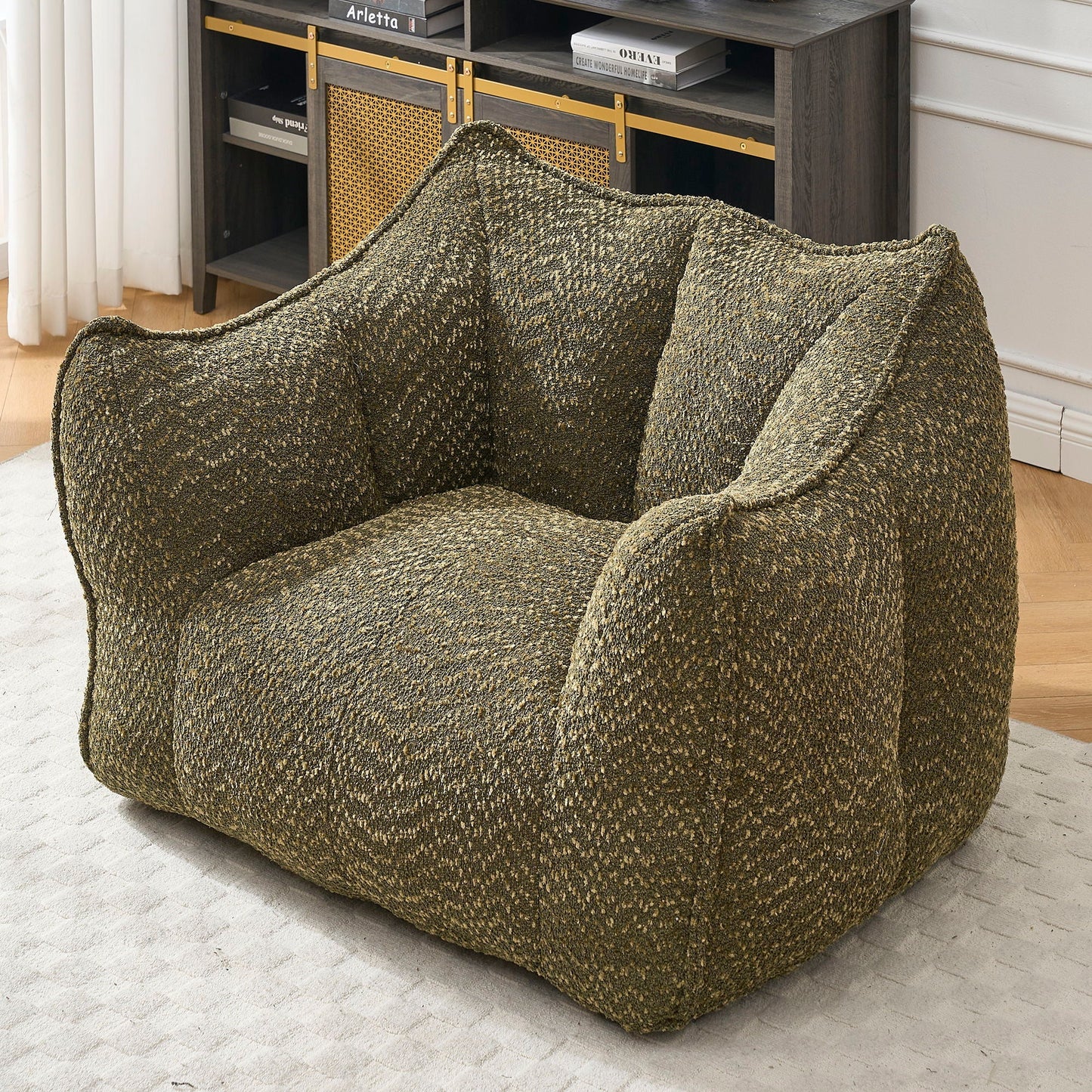 Comfortable chenille arm chairs in brown marled upholstery with highly resilient foam on Tampa Home & Garden Store