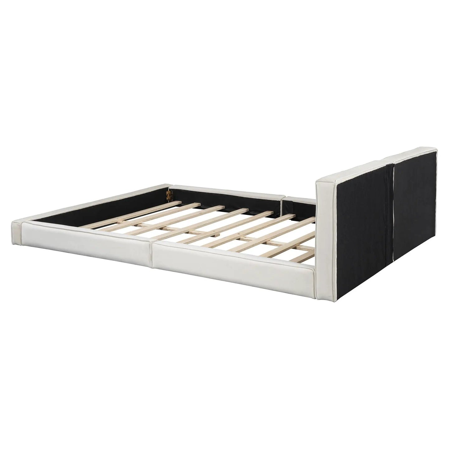 Upholstered Platform Bed With Solid Frame