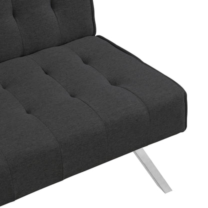Modern Sofa Bed With Wood Frame and Steel Legs