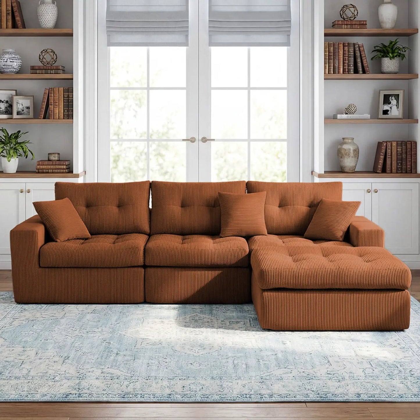 Corner Chaise L-Shaped Sectional Sofa Bed