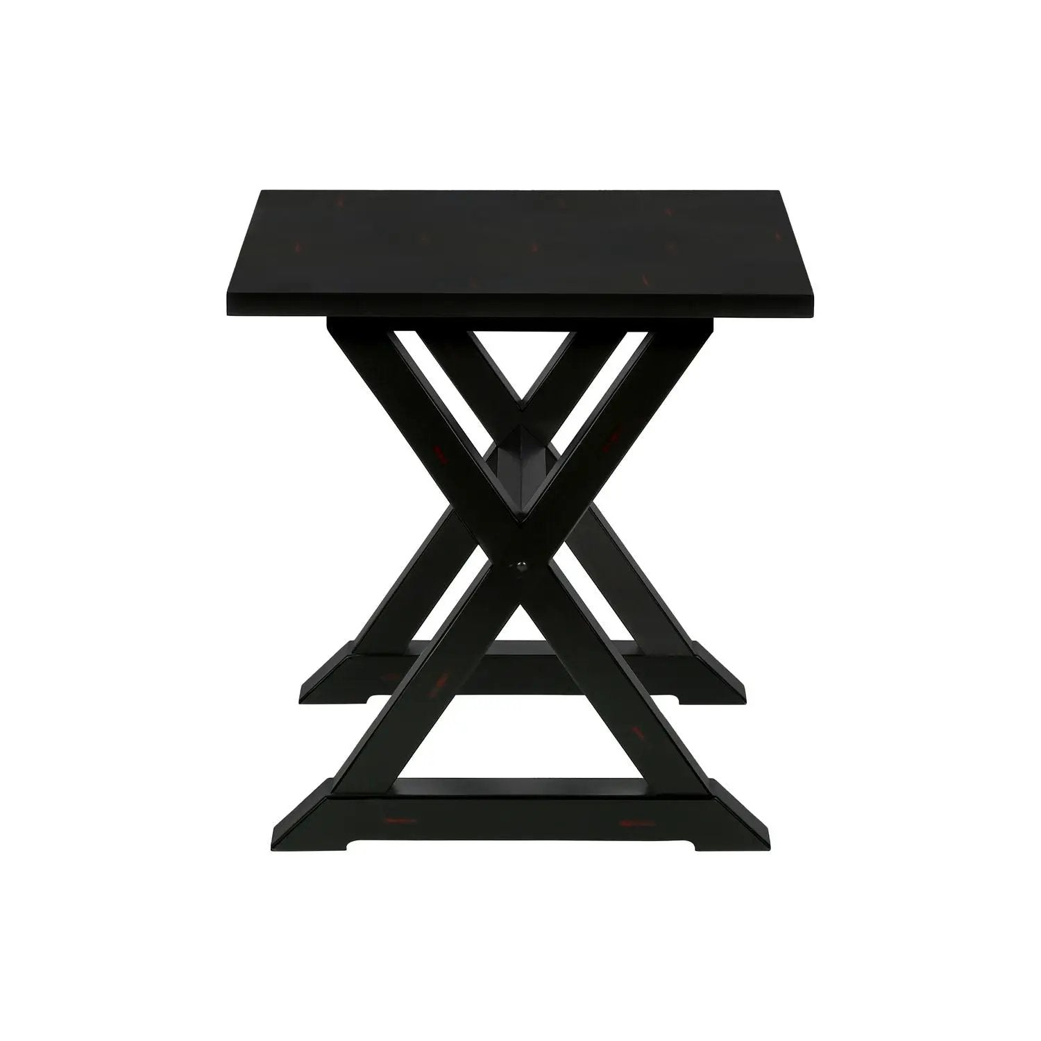 Compact Accent End Table Square in black with X-cross leg base by Unique Piece Furniture on Tampa Home & Garden Store