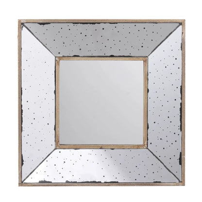Distressed accent mirror traditional framed wall mirror with a gold frame and speckled panels on Tampa Home & Garden Store