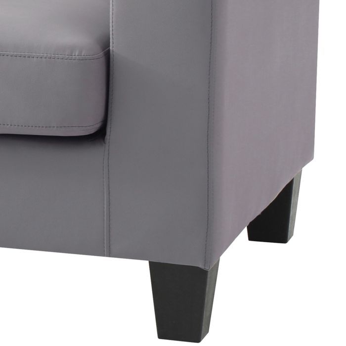 HouseOfZazla upholstered track-arm loveseat in dark gray fabric with kiln-dried hardwood frame on Tampa Home & Garden Store