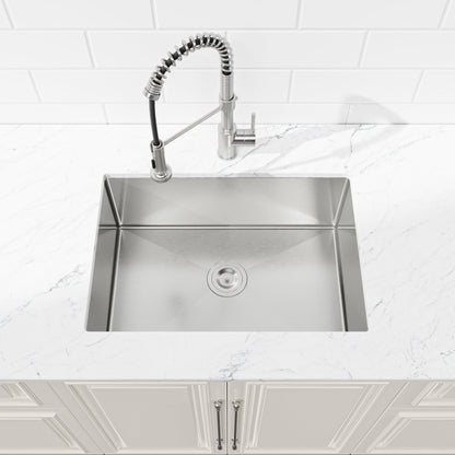Stainless steel kitchen sink 27x19, single bowl, undermount, brushed nickel, HouseOfZazla on Tampa Home & Garden Store