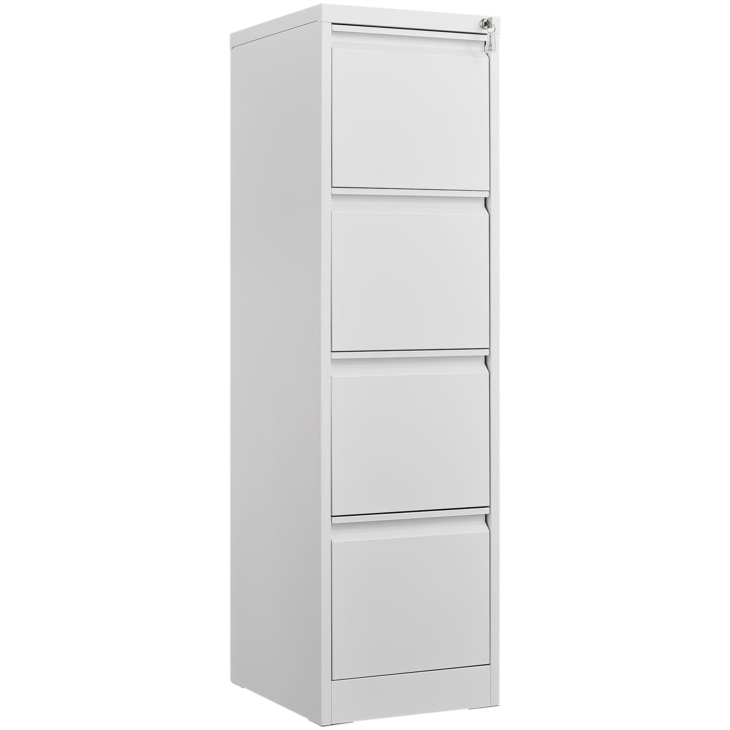 Durable metal 3-drawer filing cabinet with lock in white by HouseOfZazla on Tampa Home & Garden Store
