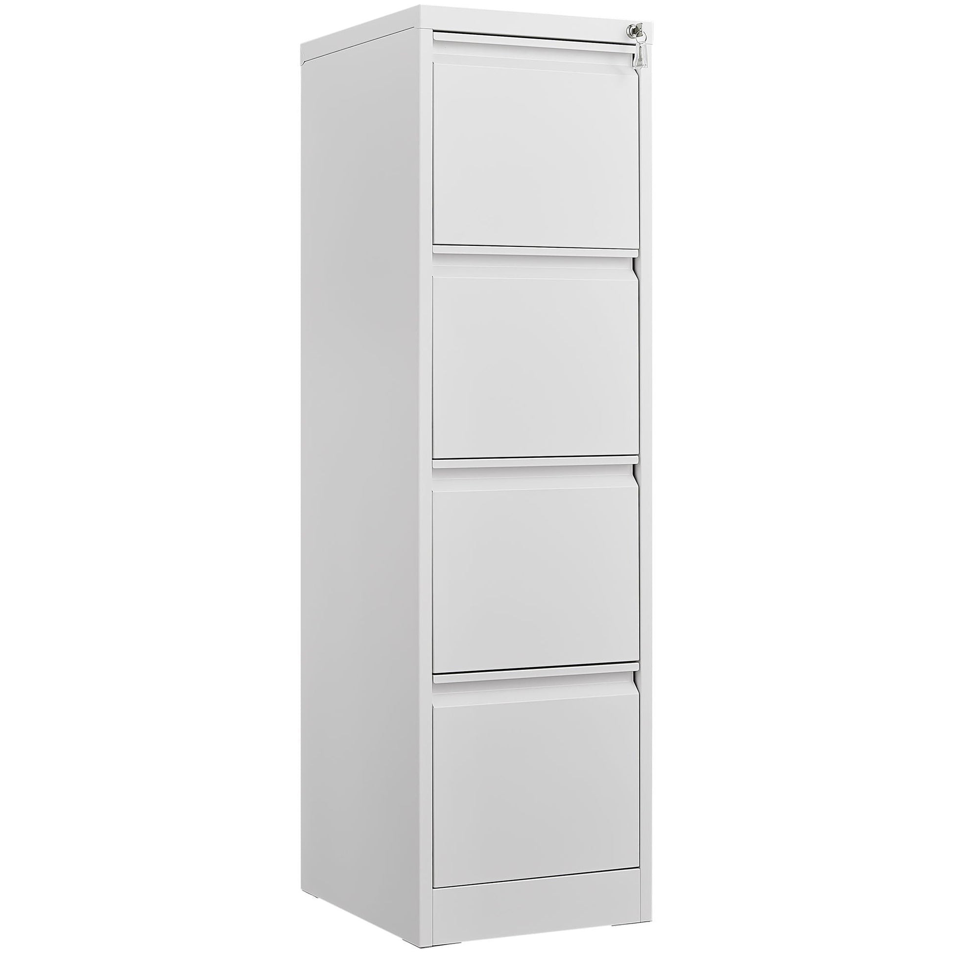 Durable metal 3-drawer filing cabinet with lock in white by HouseOfZazla on Tampa Home & Garden Store
