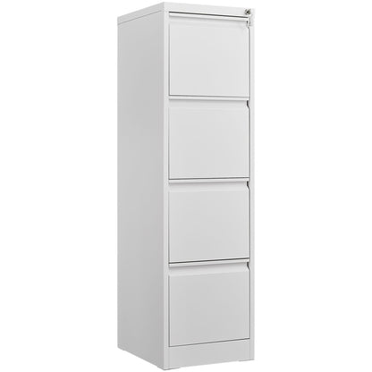 Durable metal 3-drawer filing cabinet with lock in white by HouseOfZazla on Tampa Home & Garden Store