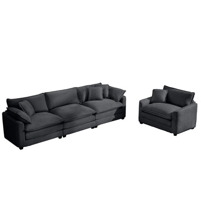 Elegant Sectional Sofa Set with Deep Seats