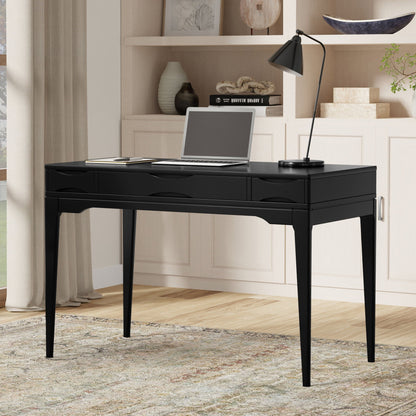 Handcrafted Writing Desk and Keyboard Tray in black finish by HouseOfZazla on Tampa Home & Garden Store