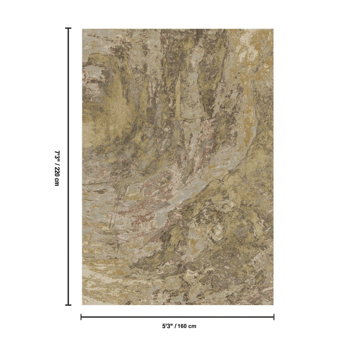 Artistic Collection Abstract Area Rug by HouseOfZazla in earthy tones 5 ft 3 in by 7 ft 3 in on Tampa Home & Garden Store
