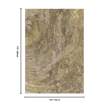 Artistic Collection Abstract Area Rug by HouseOfZazla in earthy tones 5 ft 3 in by 7 ft 3 in on Tampa Home & Garden Store