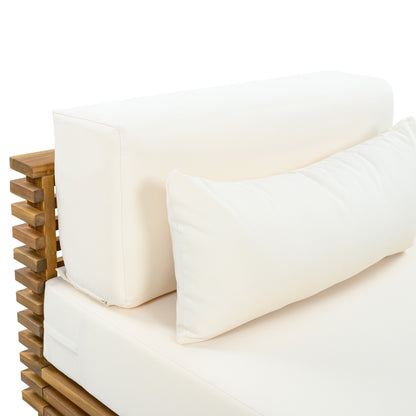 Oversized Outdoor Chair with Acacia Wood Frame